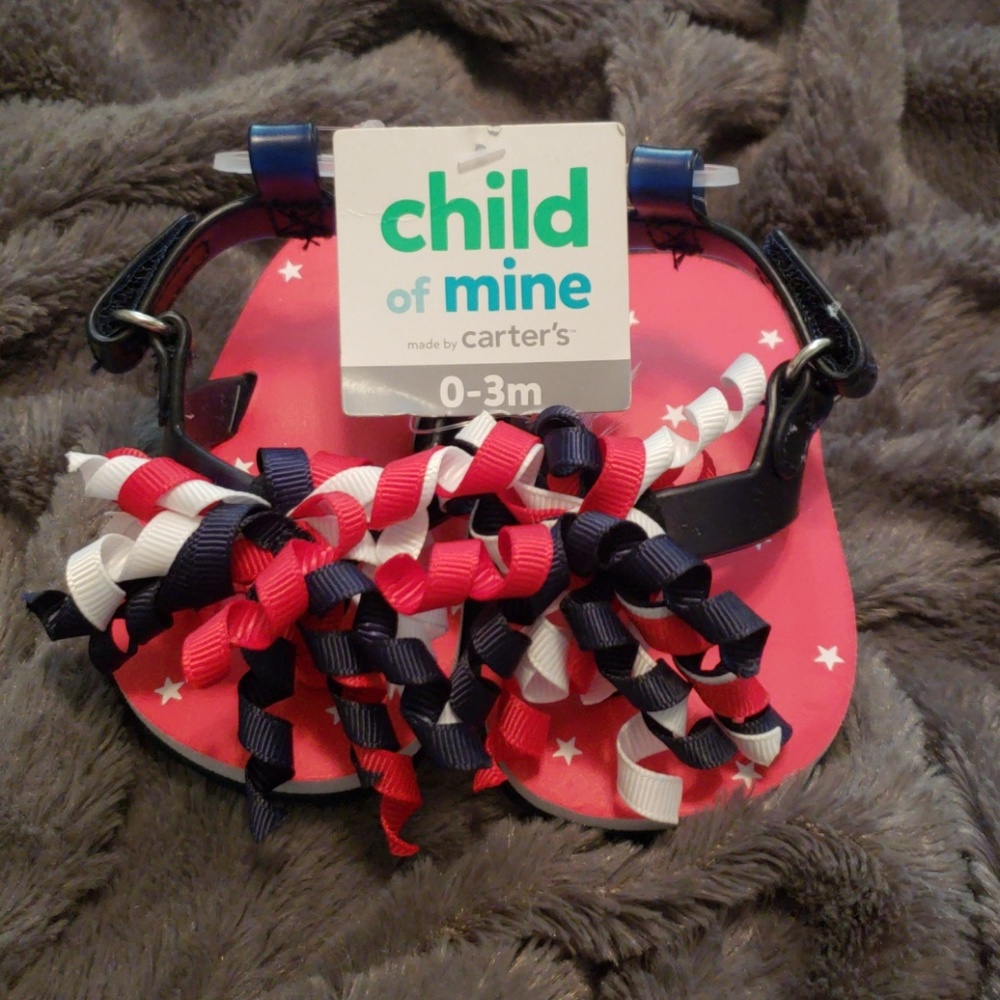 Baby Girl Red White & Blue Sandals